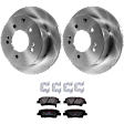 KIT-072924-3403 2-Wheel Set Rear Brake Disc and Pad Kit, Plain Surface 5 Lugs 261.87 mm Ceramic, Includes (2) Brake Disc and (1) Brake Pad Set