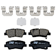 KIT-072924-3405 2-Wheel Set Rear Brake Disc and Pad Kit, Cross-drilled and Slotted 5 Lugs 261.87 mm Ceramic, Includes (2) Brake Disc and (1) Brake Pad Set