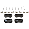 KIT-072924-3409 2-Wheel Set Rear Brake Disc and Pad Kit, Plain Surface 4 Lugs 257.81 mm Semi-metallic, Includes (1) Brake Pad Set and (2) Brake Disc