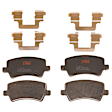 KIT-072924-3437 2-Wheel Set Rear Brake Disc and Pad Kit, Plain Surface 5 Lugs 302.01 mm Ceramic, Includes (2) Brake Disc and (1) Brake Pad Set