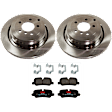KIT-072924-3470 2-Wheel Set Rear Brake Disc and Pad Kit, Plain Surface 5 Lugs 354.08 mm Semi-metallic, Includes (2) Brake Disc and (1) Brake Pad Set
