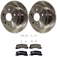 KIT-072924-3478 2-Wheel Set Rear Brake Disc and Pad Kit, Plain Surface 5 Lugs 268.99 mm Ceramic, Includes (1) Brake Pad Set and (2) Brake Disc