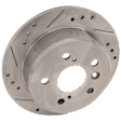 KIT-072924-3482 2-Wheel Set Rear Brake Disc and Pad Kit, Cross-drilled and Slotted 5 Lugs 268.99 mm Ceramic, Includes (2) Brake Disc and (1) Brake Pad Set