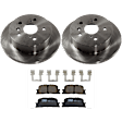 KIT-072924-3484 2-Wheel Set Rear Brake Disc and Pad Kit, Plain Surface 5 Lugs 268.99 mm Ceramic, Includes (1) Brake Pad Set and (2) Brake Disc