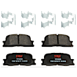 2002 Toyota Camry - 2-Wheel Set Rear Brake Disc and Pad Kit, Plain Surface, 5 Lugs, 268.99 mm, Ceramic, Japan Built Vehicle, 2.4L 4Cyl, Includes (2) Brake Disc, (1) Brake Pad Set