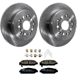 KIT-072924-3491 2-Wheel Set Rear Brake Disc and Pad Kit, Plain Surface 5 Lugs 306.58 mm Ceramic, Includes (1) Brake Pad Set and (2) Brake Disc