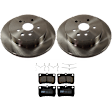 KIT-072924-3501 2-Wheel Set Rear Brake Disc and Pad Kit, Plain Surface 5 Lugs 309.88 mm Ceramic, Includes (1) Brake Pad Set and (2) Brake Disc
