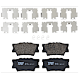2008 Toyota RAV4 - 4-Piece Kit Rear Brake Disc and Pad Kit, Plain Surface, 5 Lugs, Ceramic, 3.5L 6Cyl,  Includes (2) Brake Disc and (1) Brake Pad Set