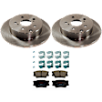 KIT-072924-3509 2-Wheel Set Rear Brake Disc and Pad Kit, Plain Surface 5 Lugs 280.92 mm Ceramic, Includes (1) Brake Pad Set and (2) Brake Disc