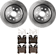 KIT-072924-3542 2-Wheel Set Rear Brake Disc and Pad Kit, Plain Surface 5 Lugs 314.96 mm Semi-metallic, Includes (2) Disc and (1) Pad Set
