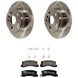 KIT-072924-3556 2-Wheel Set Rear Brake Disc and Pad Kit, Plain Surface 5 Lugs 288.04 mm Ceramic AWD, Includes (2) Brake Disc and (1) Brake Pad Set