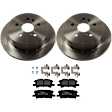 KIT-072924-3560 2-Wheel Set Rear Brake Disc and Pad Kit, Plain Surface 5 Lugs 288.04 mm Ceramic, Includes (1) Brake Pad Set and (2) Brake Disc