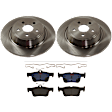 KIT-072924-3573 2-Wheel Set Rear Brake Disc and Pad Kit, Plain Surface 5 Lugs 314.96 mm Semi-metallic, Includes (1) Brake Pad Set and (2) Brake Disc
