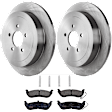 KIT-072924-3575 2-Wheel Set Rear Brake Disc and Pad Kit, Plain Surface 5 Lugs 333.76 mm Ceramic, Includes (2) Brake Disc and (1) Brake Pad Set