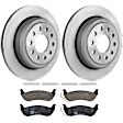 KIT-072924-3578 2-Wheel Set Rear Brake Disc and Pad Kit, Plain Surface 5 Lugs 294.89 mm Ceramic, Includes (2) Disc and (1) Pad Set