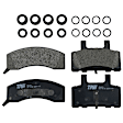KIT-072924-357 2-Wheel Set Front Brake Disc and Pad Kit, Plain Surface 8 Lugs 317.5 mm Semi-metallic, Includes (1) Brake Pad Set and (2) Brake Disc