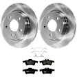 KIT-072924-3595 2-Wheel Set Rear Brake Disc and Pad Kit, Plain Surface 5 Lugs 279.91 mm Semi-metallic, Includes (2) Brake Disc and (1) Brake Pad Set