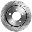 2004 Mazda 3 - 2-Wheel Set Rear Brake Disc and Pad Kit, Cross-drilled and Slotted, 5 Lugs, 279.91 mm, Semi-metallic, 2.3L 4Cyl, Includes (2) Disc and (1) Pad Set