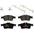 2004 Mazda 3 - 2-Wheel Set Rear Brake Disc and Pad Kit, Cross-drilled and Slotted, 5 Lugs, 279.91 mm, Semi-metallic, 2.3L 4Cyl, Includes (2) Disc and (1) Pad Set
