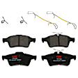 KIT-072924-3617 2-Wheel Set Rear Brake Disc and Pad Kit, Cross-drilled and Slotted 5 Lugs 302.01 mm Semi-metallic, Includes (1) Brake Pad Set and (2) Brake Disc