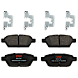 KIT-072924-3629 2-Wheel Set Rear Brake Disc and Pad Kit, Plain Surface 5 Lugs 279.91 mm Ceramic, Includes (1) Brake Pad Set and (2) Brake Disc