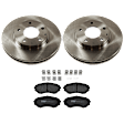 KIT-072924-3681 2-Wheel Set Front Brake Disc and Pad Kit, Plain Surface 5 Lugs 273.81 mm Semi-metallic, Includes (2) Brake Disc and (1) Brake Pad Set