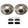KIT-072924-3682 2-Wheel Set Front Brake Disc and Pad Kit, Plain Surface 5 Lugs 273.81 mm Semi-metallic, Includes (2) Brake Disc and (1) Brake Pad Set
