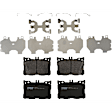 KIT-072924-3764 2-Wheel Set Front Brake Disc and Pad Kit, Cross-drilled and Slotted 5 Lugs 288.04 mm Semi-metallic, Includes (1) Brake Pad Set and (2) Brake Disc