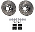 KIT-072924-3765 2-Wheel Set Front Brake Disc and Pad Kit, Cross-drilled and Slotted 5 Lugs 288.04 mm Semi-metallic, Includes (1) Brake Pad Set and (2) Brake Disc