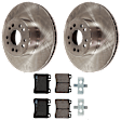 KIT-072924-3771 2-Wheel Set Front Brake Disc and Pad Kit, Plain Surface 5 Lugs 320.04 mm Semi-metallic, Includes (1) Brake Pad Set and (2) Brake Disc