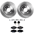 KIT-072924-3795 2-Wheel Set Front Brake Disc and Pad Kit, Plain Surface 5 Lugs 299.97 mm Semi-metallic, Includes (1) Brake Pad Set and (2) Brake Disc