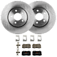 KIT-072924-3804 2-Wheel Set Front Brake Disc and Pad Kit, Plain Surface 5 Lugs 311.91 mm Semi-metallic, Includes (2) Brake Disc and (1) Brake Pad Set