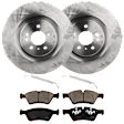 2009 Mercedes Benz GL450 - Front Brake Disc and Pad Kit, Plain Surface, 5 Lugs, Semi-Metallic, AWD, enginedesignationname : 273.923, FI, For Models With Front Disc Brake