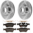 KIT-072924-3859 2-Wheel Set Front Brake Disc and Pad Kit, Plain Surface 5 Lugs 329.95 mm Ceramic, Includes (2) Brake Disc and (1) Brake Pad Set