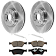 KIT-072924-3861 2-Wheel Set Brake Disc and Pad Kit, Plain Surface 5 Lugs 329.95 mm Semi-metallic, Includes (2) Brake Disc and (1) Brake Pad Set