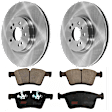 KIT-072924-3862 2-Wheel Set Front Brake Disc and Pad Kit, Plain Surface 5 Lugs 329.95 mm Semi-metallic, Includes (2) Brake Disc and (1) Brake Pad Set