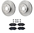 KIT-072924-3884 2-Wheel Set Front Brake Disc and Pad Kit, Plain Surface 5 Lugs 299.97 mm Semi-metallic, Includes (1) Brake Pad Set and (2) Brake Disc