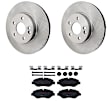 KIT-072924-3885 2-Wheel Set Front Brake Disc and Pad Kit, Plain Surface 5 Lugs 299.97 mm Semi-metallic, Includes (1) Brake Pad Set and (2) Brake Disc