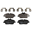 KIT-072924-3967 2-Wheel Set Front Brake Disc and Pad Kit, Plain Surface 4 Lugs 276 mm Semi-metallic, Includes (2) Brake Disc and (1) Brake Pad Set