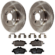 KIT-072924-3977 2-Wheel Set Front Brake Disc and Pad Kit, Plain Surface 4 Lugs 279.91 mm Semi-metallic, Includes (1) Brake Pad Set and (2) Brake Disc