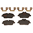 KIT-072924-4013 2-Wheel Set Front Brake Disc and Pad Kit, Plain Surface 4 Lugs 315.98 mm Ceramic, Includes (2) Brake Disc and (1) Brake Pad Set