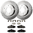 KIT-072924-404 2-Wheel Set Front Brake Disc and Pad Kit, Plain Surface 5 Lugs 277.88 mm Semi-metallic, Includes (2) Disc and (1) Pad Set