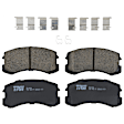 KIT-072924-4104 2-Wheel Set Front Brake Disc and Pad Kit, Plain Surface 4 Lugs 257.05 mm Ceramic, Includes (1) Brake Pad Set and (2) Brake Disc