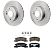 KIT-072924-4157 2-Wheel Set Front Brake Disc and Pad Kit, Plain Surface 4 Lugs 251 mm Ceramic, Includes (1) Brake Pad Set and (2) Brake Disc