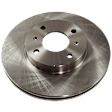 2006 Nissan Sentra - 2-Wheel Set Front Brake Disc and Pad Kit, Plain Surface, 4 Lugs, 279.91 mm, Ceramic, For Models Without Brembo Brakes, 2.5L 4Cyl, Includes (2) Disc and (1) Pad Set