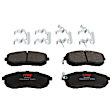 2006 Nissan Sentra - 2-Wheel Set Front Brake Disc and Pad Kit, Plain Surface, 4 Lugs, 279.91 mm, Ceramic, For Models Without Brembo Brakes, 2.5L 4Cyl, Includes (2) Disc and (1) Pad Set