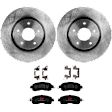 KIT-072924-4187 2-Wheel Set Front Brake Disc and Pad Kit, Plain Surface 5 Lugs 294.89 mm Ceramic, Includes (1) Brake Pad Set and (2) Brake Disc