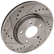 KIT-072924-4189 2-Wheel Set Front Brake Disc and Pad Kit, Cross-drilled and Slotted 5 Lugs 296 mm Ceramic, Includes (2) Brake Disc and (1) Brake Pad Set
