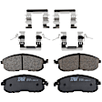 KIT-072924-4196 2-Wheel Set Front Brake Disc and Pad Kit, Plain Surface 4 Lugs 279.91 mm Ceramic, Includes (2) Brake Disc and (1) Brake Pad Set