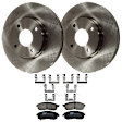 2008 Nissan Sentra - 2-Wheel Set Front Brake Disc and Pad Kit, Plain Surface, 4 Lugs, 279.91 mm, Ceramic, 2.0L 4Cyl, Includes (2) Disc and (1) Pad Set